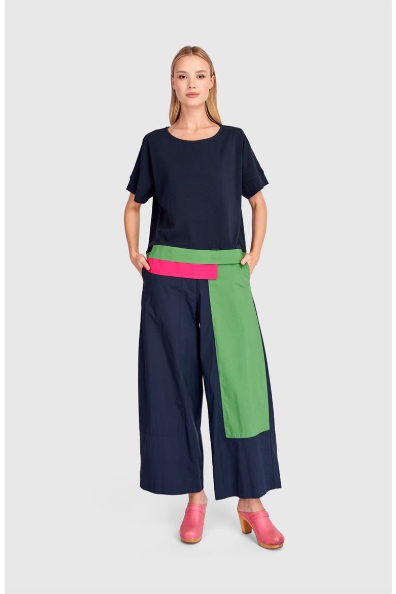 Cabana Wide Leg Pants, Alternate, color, Navy