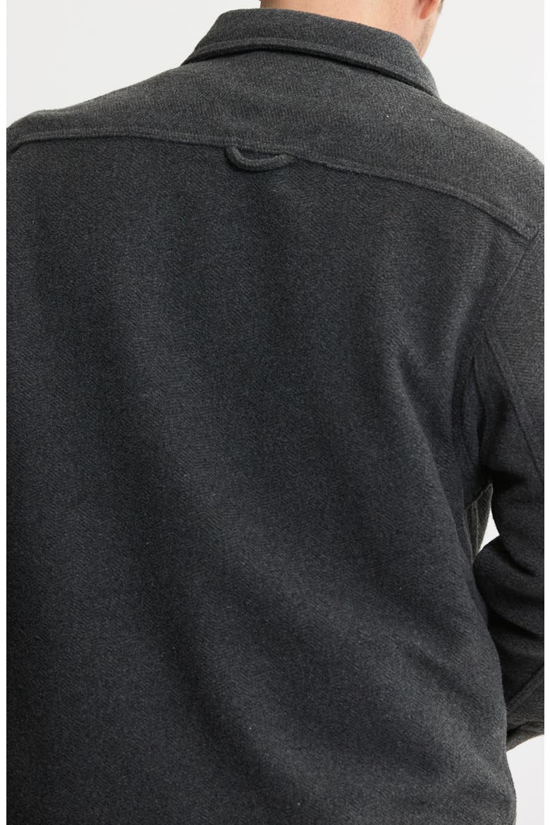 Herringbone Knit Shirt Jacket, Alternate, color, CHARCOAL