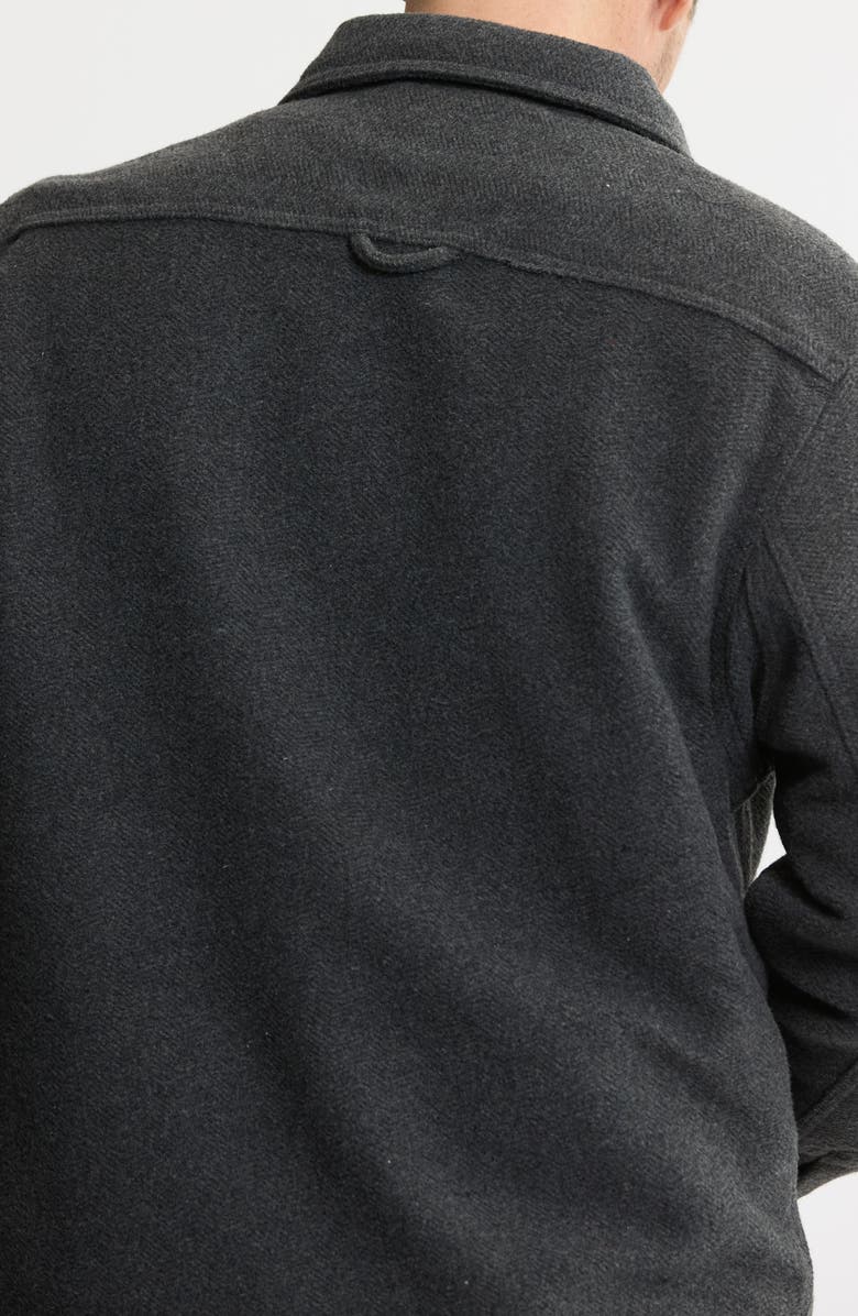 JACHS Herringbone Knit Shirt Jacket, Alternate, color, Charcoal