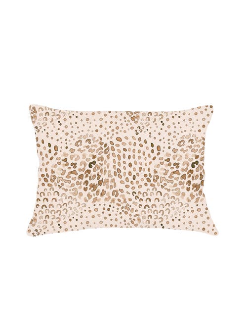 Anaya Brown Cheetah Velvet Pillow 14x20 With Down Alternative Insert In Brown