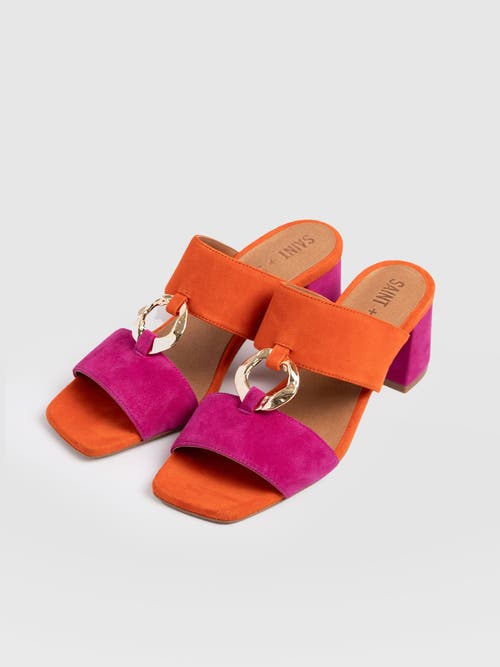 Saint + Sofia Vivienne Heeled Mules In Multi