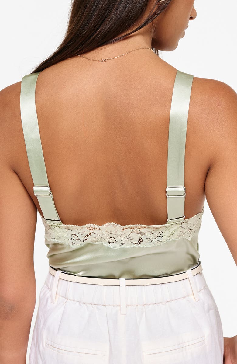 CAMI NYC Amora Lace Trim Silk Charmeuse Camisole, Alternate, color,