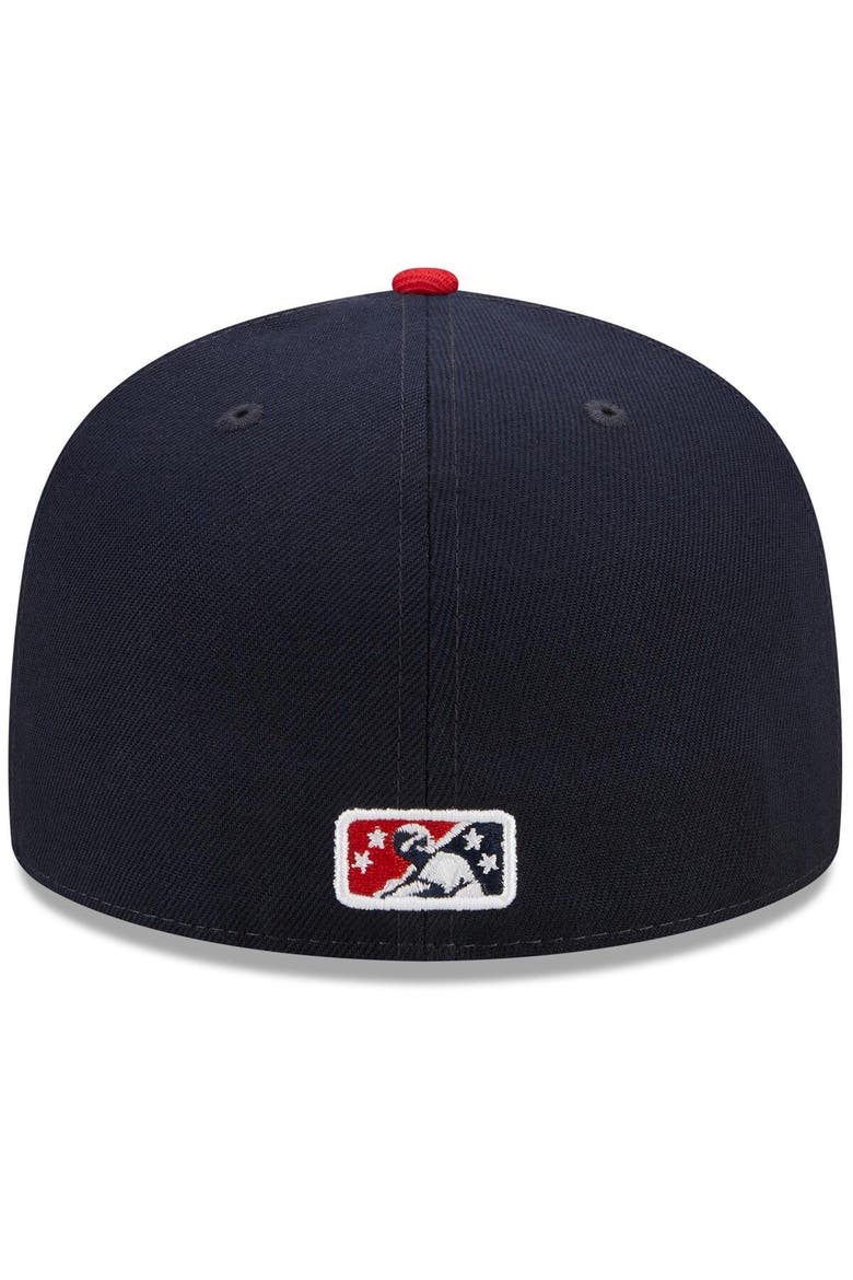 Men's New Era Navy/Red Memphis Redbirds Marvel x Minor League 59FIFTY Fitted Hat, Alternate, color, Navy