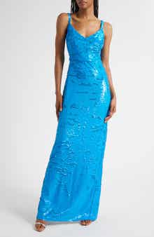 L'AGENCE Karma Sequin Column Dress