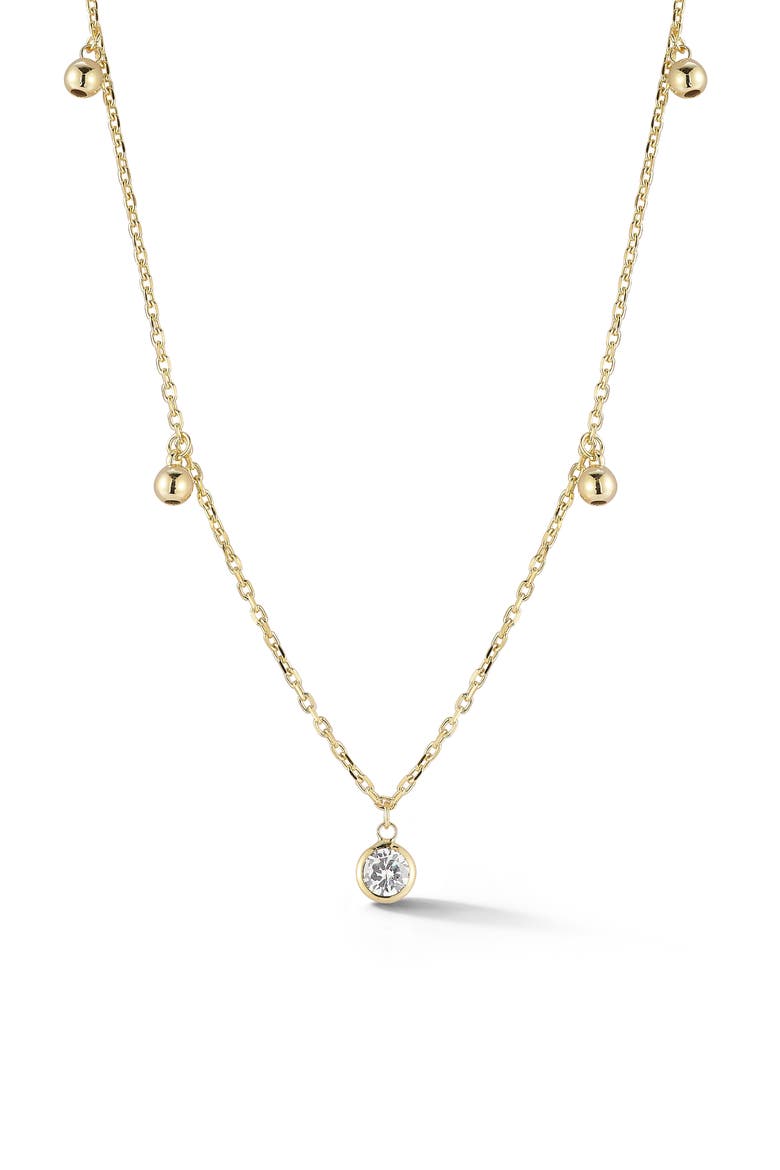 Charm Collar Necklace, Main, color, GOLD