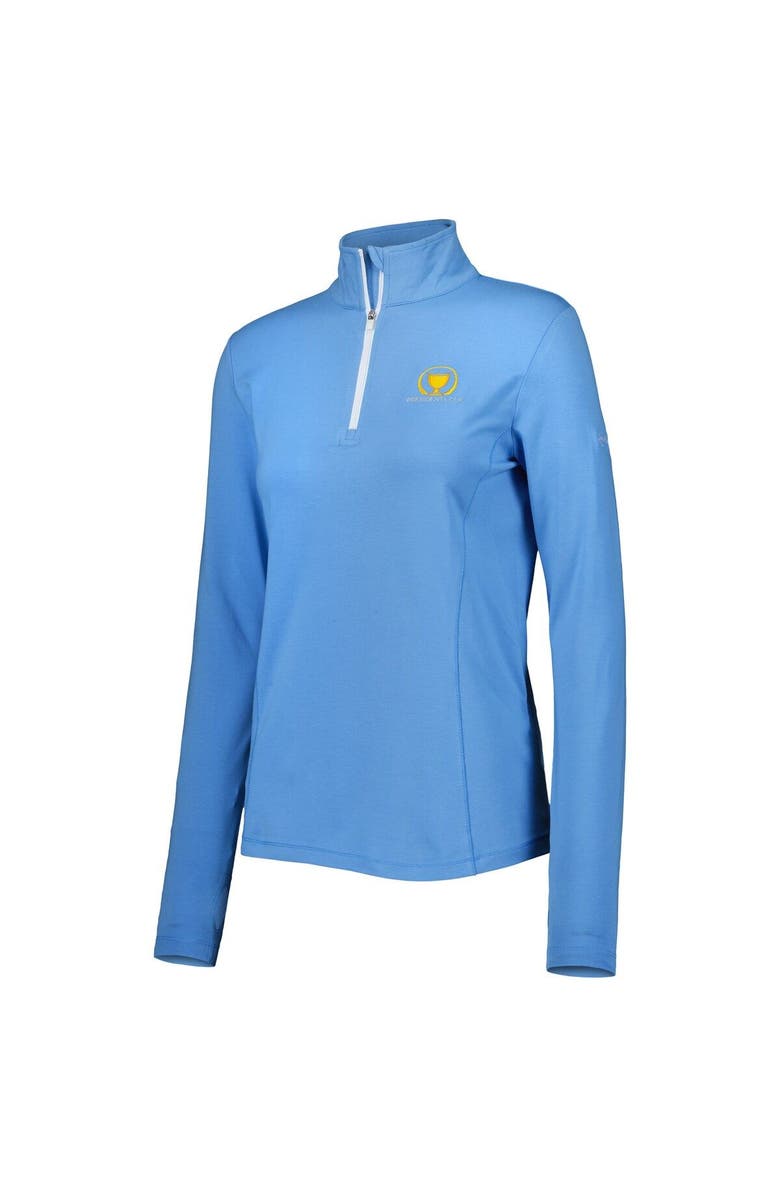 tasc Performance Women's tasc Performance Light Blue Presidents Cup Recess Tri-Blend Quarter-Zip Jacket, Alternate, color, 