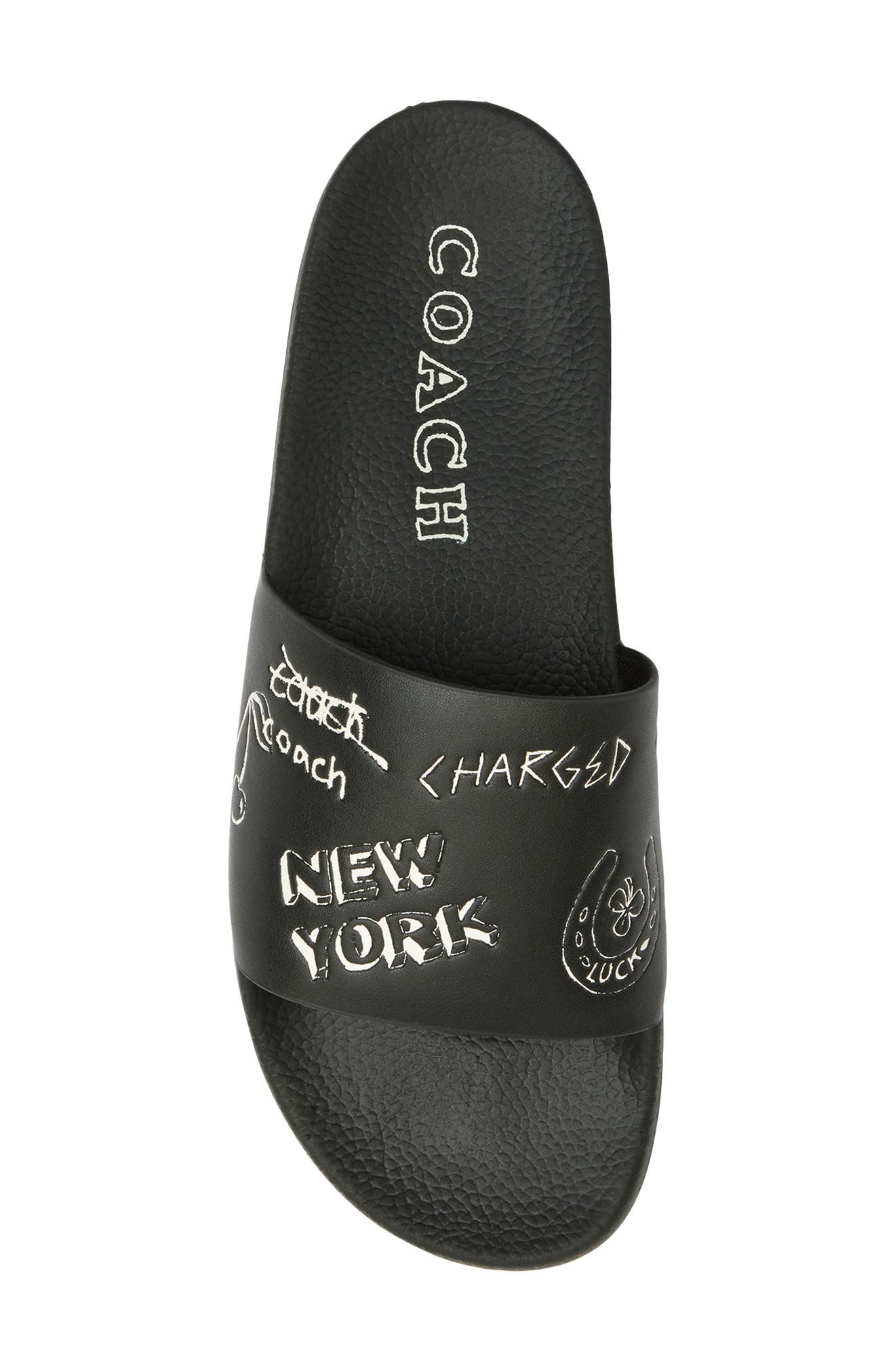 COACH Sketch Print Slide Sandal, Alternate, color, 