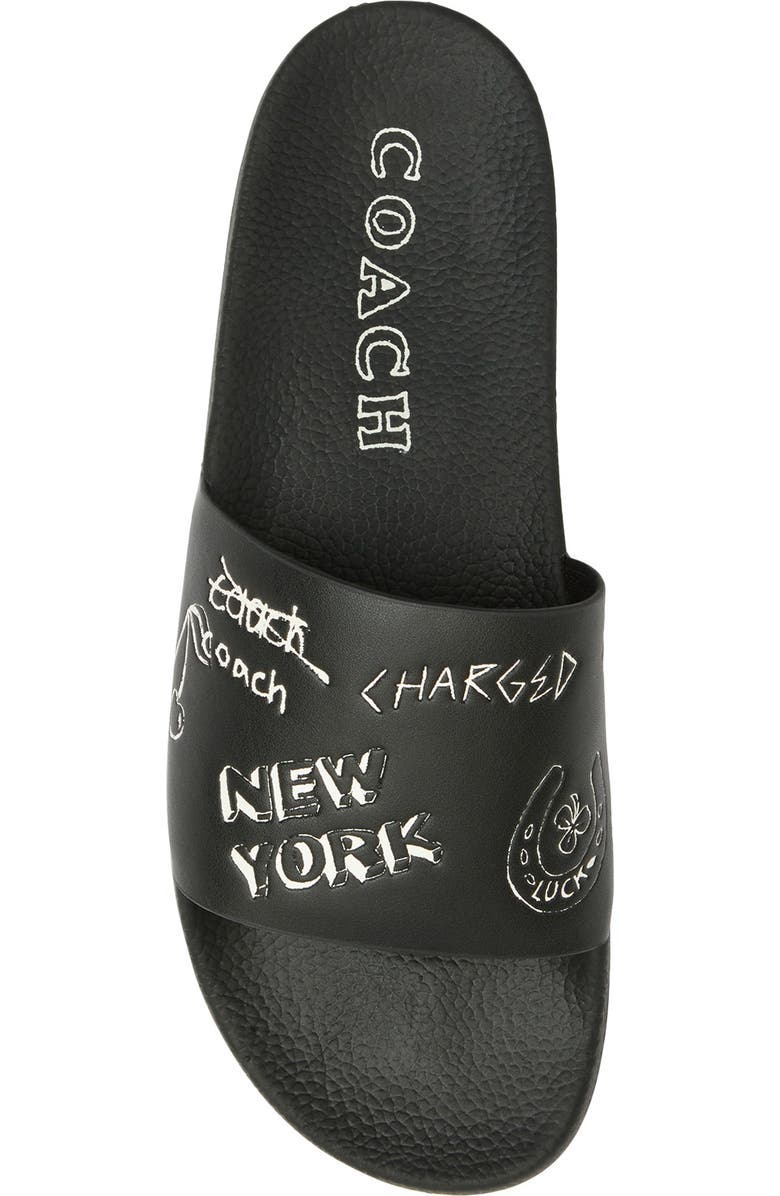 COACH Sketch Print Slide Sandal, Alternate, color,