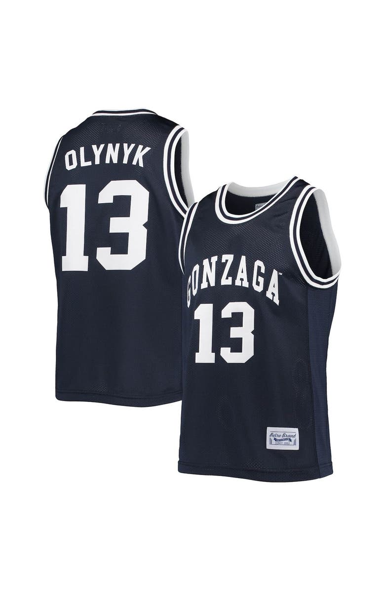 Retro Brand Men's Original Retro Brand Kelly Olynyk Navy Gonzaga Bulldogs Alumni Commemorative Classic Basketball Jersey, Alternate, color, 