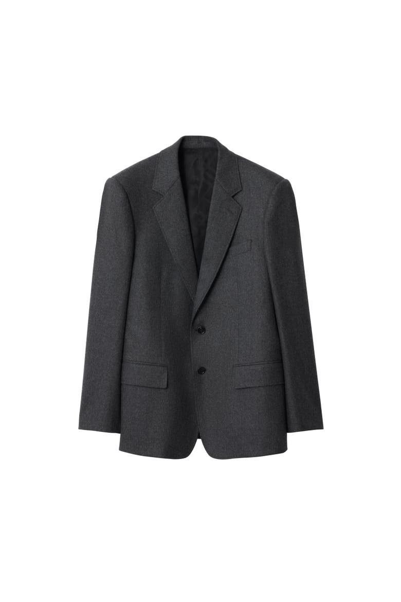 Wool Flannel Tailored Jacket, Alternate, color, Brisk grey