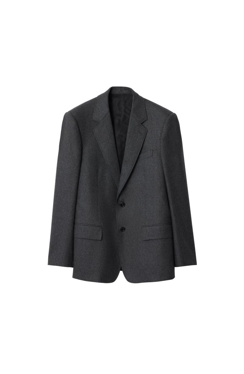 Burberry Wool Flannel Tailored Jacket, Alternate, color, Brisk Grey