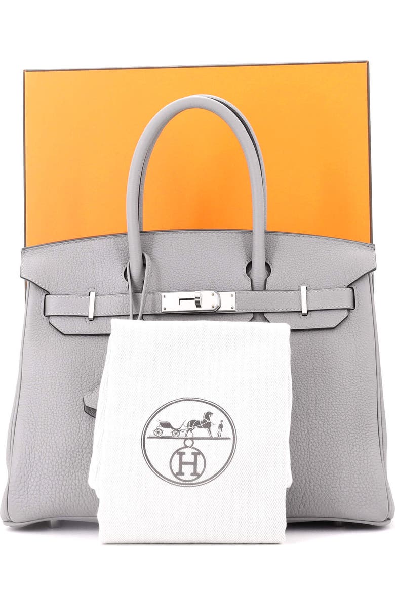 Pre-Owned Hermes Birkin Handbag Grey Togo with Palladium Hardware 30, Alternate, color, Gris Mouette
