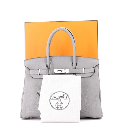 Pre-owned Hermes Hermes Birkin Handbag Grey Togo With Palladium Hardware 30