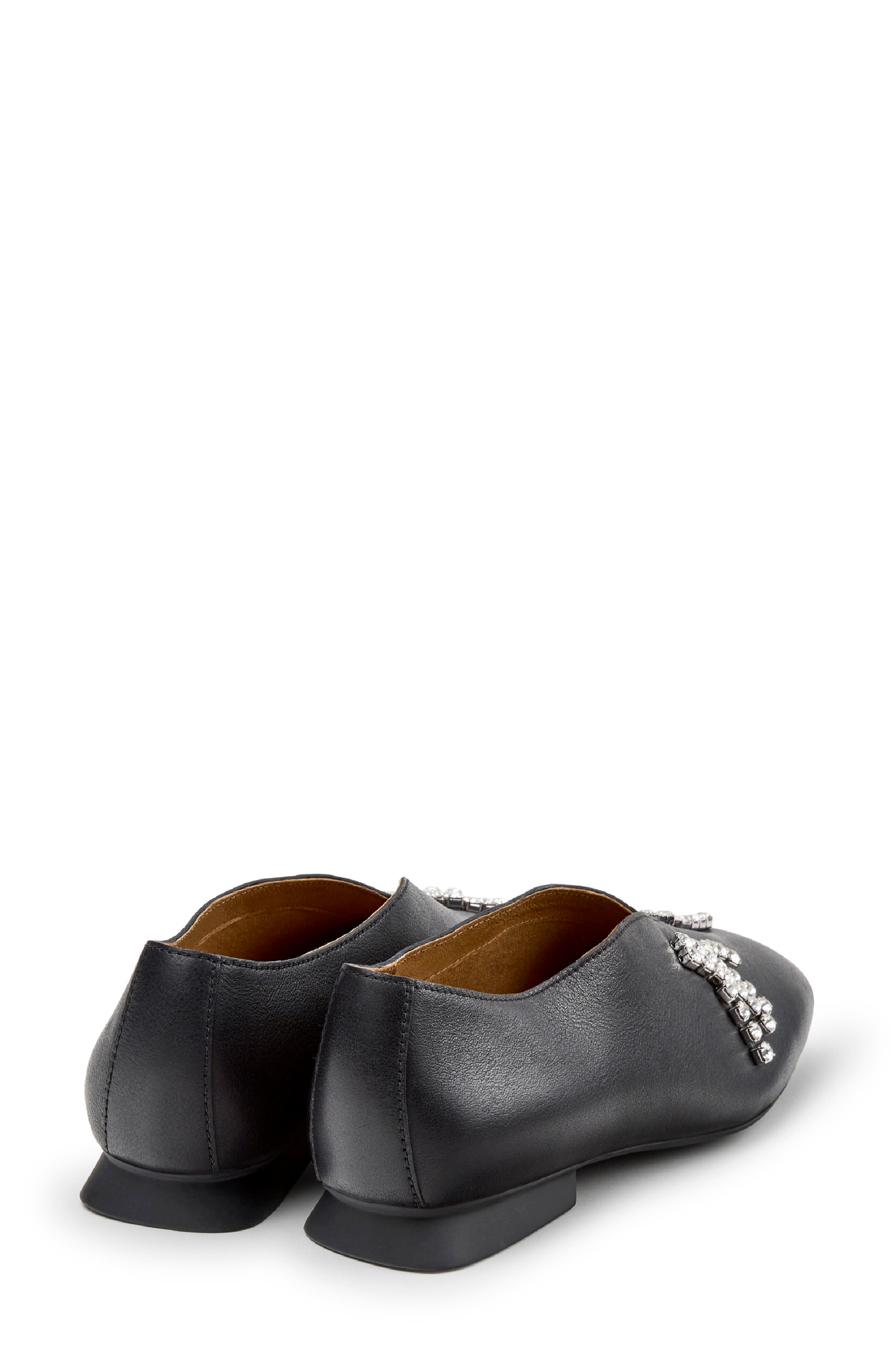 Casi Myra Twins Leather Ballet Flat, Alternate, color, BLACK/ BLACK