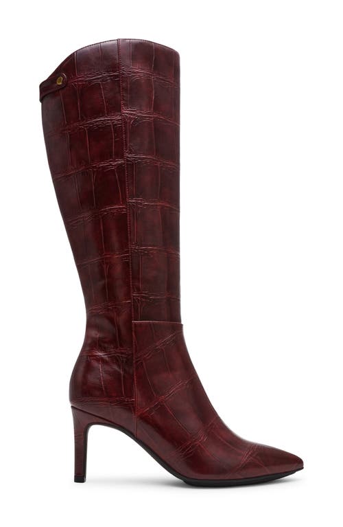 Anne Klein Marucia Pointed Toe Knee High Boot In Burgundy