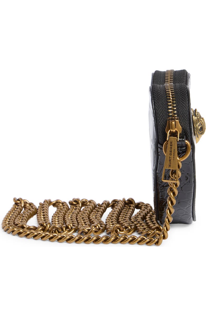 Kurt Geiger London Micro Heart Leather Crossbody Bag, Alternate, color,