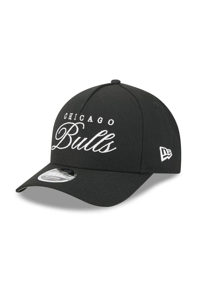 New Era Men's New Era Black Chicago Bulls 2025 NBA Draft M-Crown A-Frame 9FORTY Adjustable Hat, Alternate, color, Black