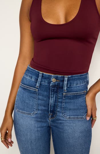 Good Curve Patch Pocket Bootcut Jeans