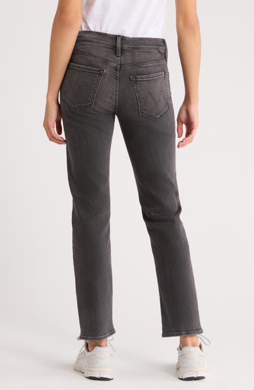 Mother The Hiker Hover Mid Rise Slim Straight Leg Jeans In Black