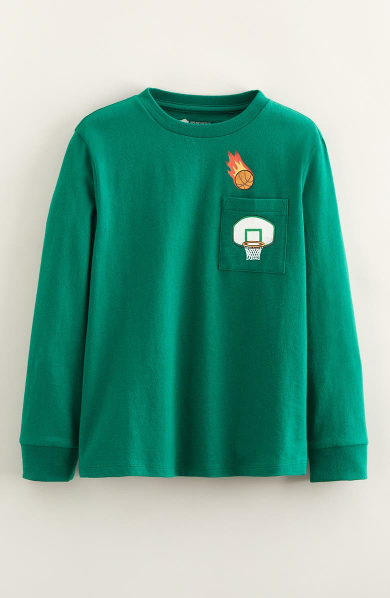 Tucker + Tate Kids' Graphic Pocket T-Shirt, Main, color, Green Pothos Basketball Pocket