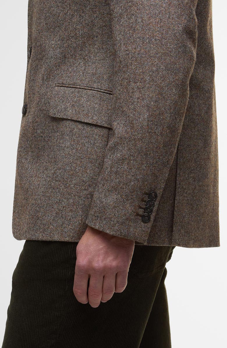 Barbour Godfrey Moons Shetland Brushed Wool Mélange Sport Coat, Alternate, color, Brown