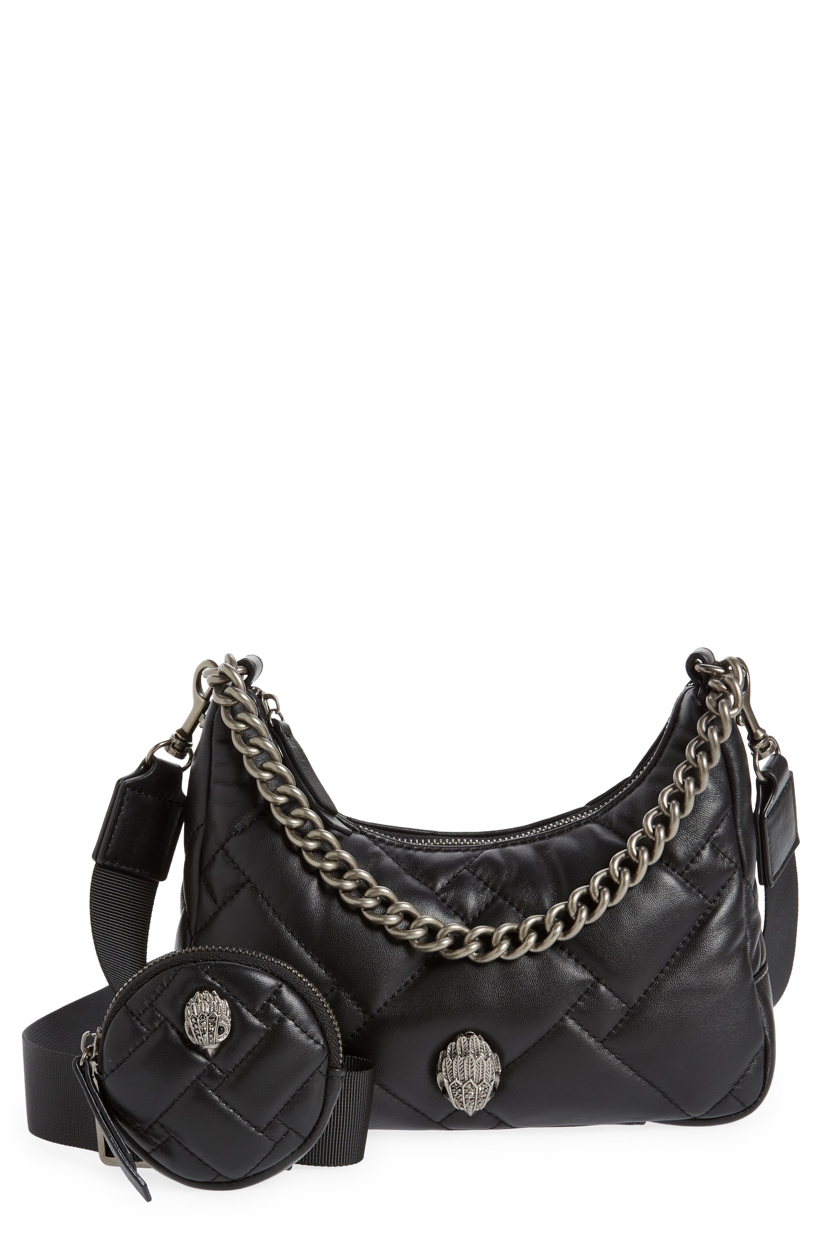 Kurt Geiger London Quilted Leather Crossbody Bag, Main, color, 