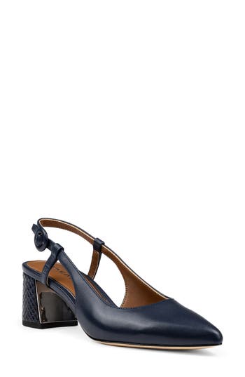 Donald Pliner Song Slingback Pointed Toe Pump In Blue