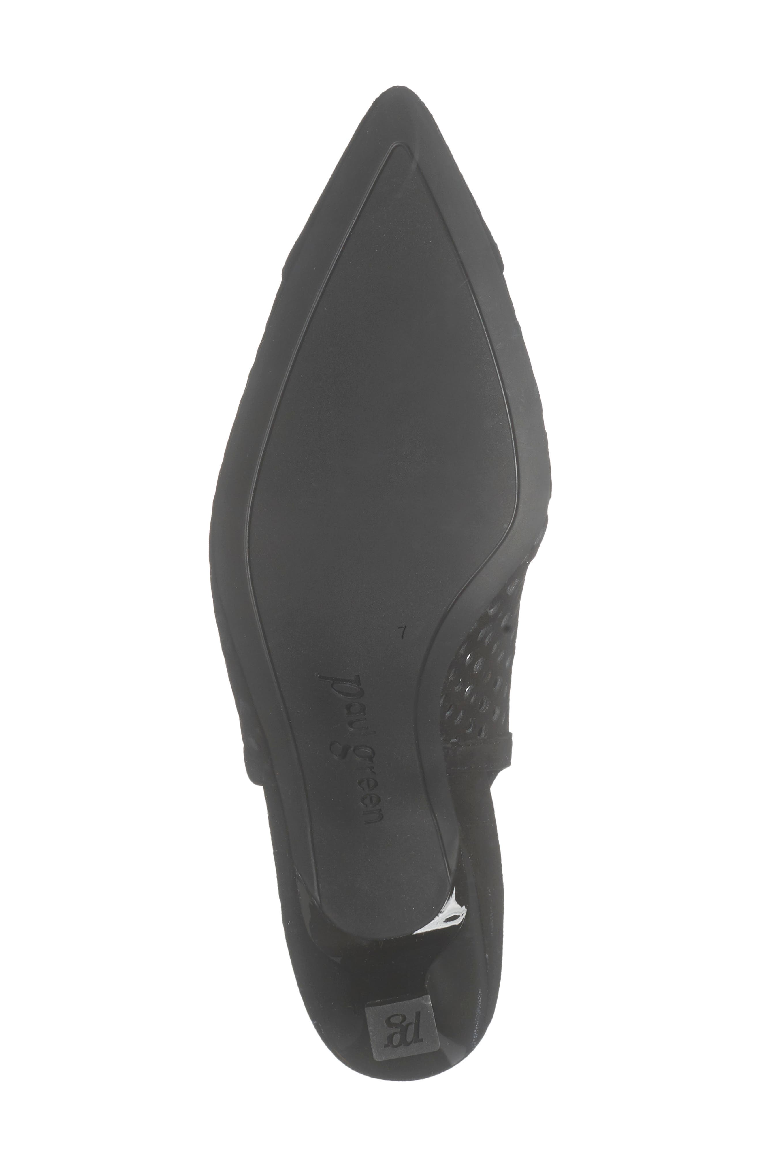 Paul Green Derby Slingback Pump, Alternate, color, Black Suede