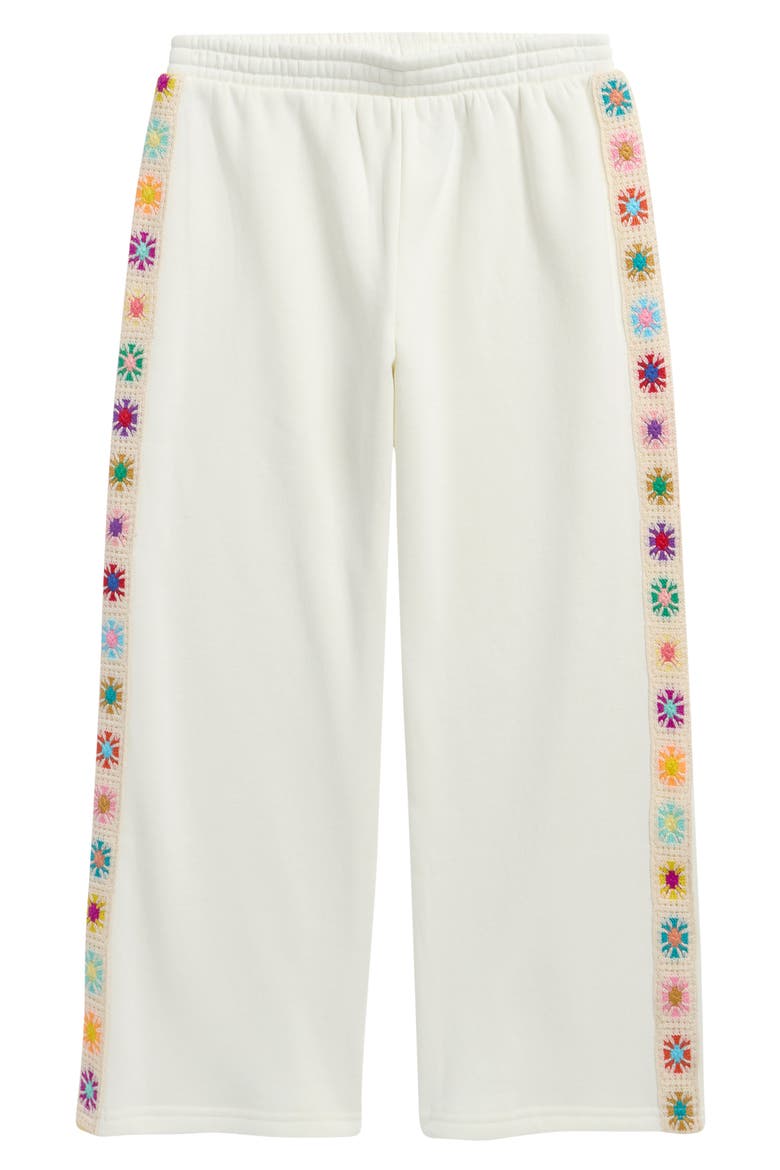 Kids' Crochet Trim Pants, Main, color, SWEET/ CORN