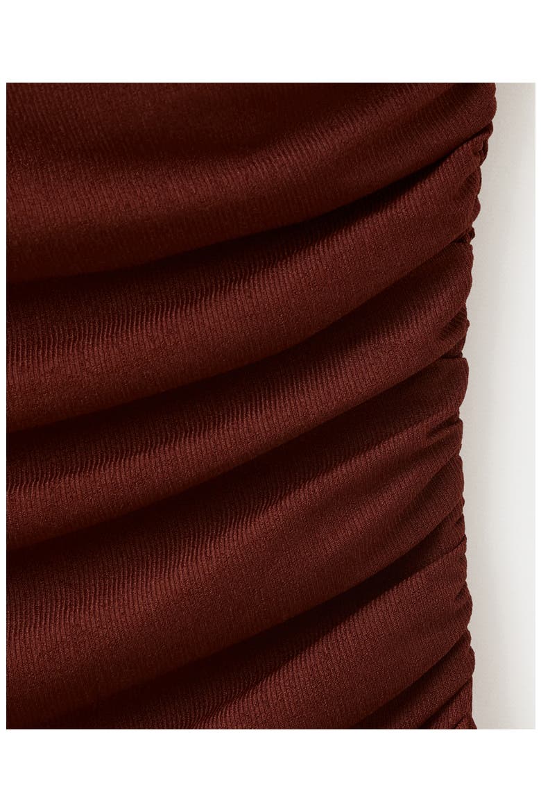 Asymmetric Ruched Top, Alternate, color, RUSSET