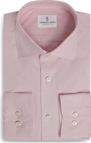 Emanuel Berg Modern Fit Jacquard Cotton Knit Dress Shirt
