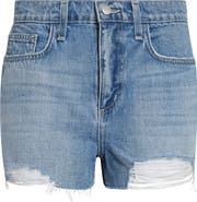 L'AGENCE Clark High Waist Denim Cutoff Shorts
