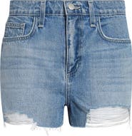 L'AGENCE Clark High Waist Denim Cutoff Shorts