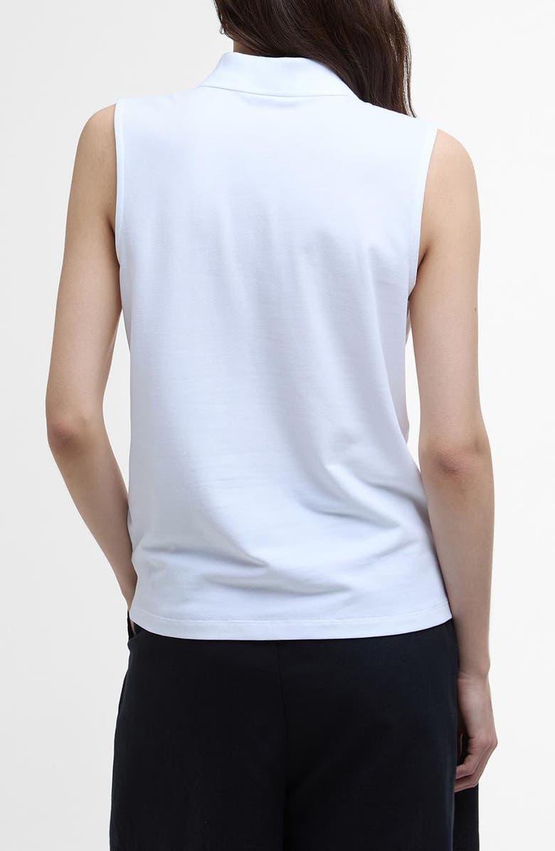 Barbour Bowford Sleeveless Cotton Polo Shirt, Alternate, color, White