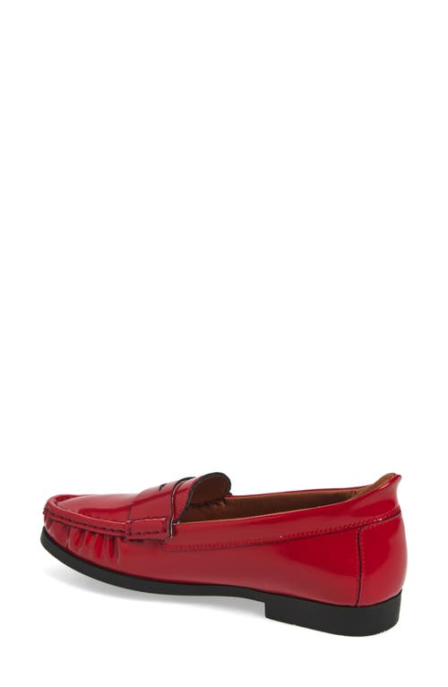 Marc Joseph New York Brightwater Ave Patent Penny Loafer In Red Patent
