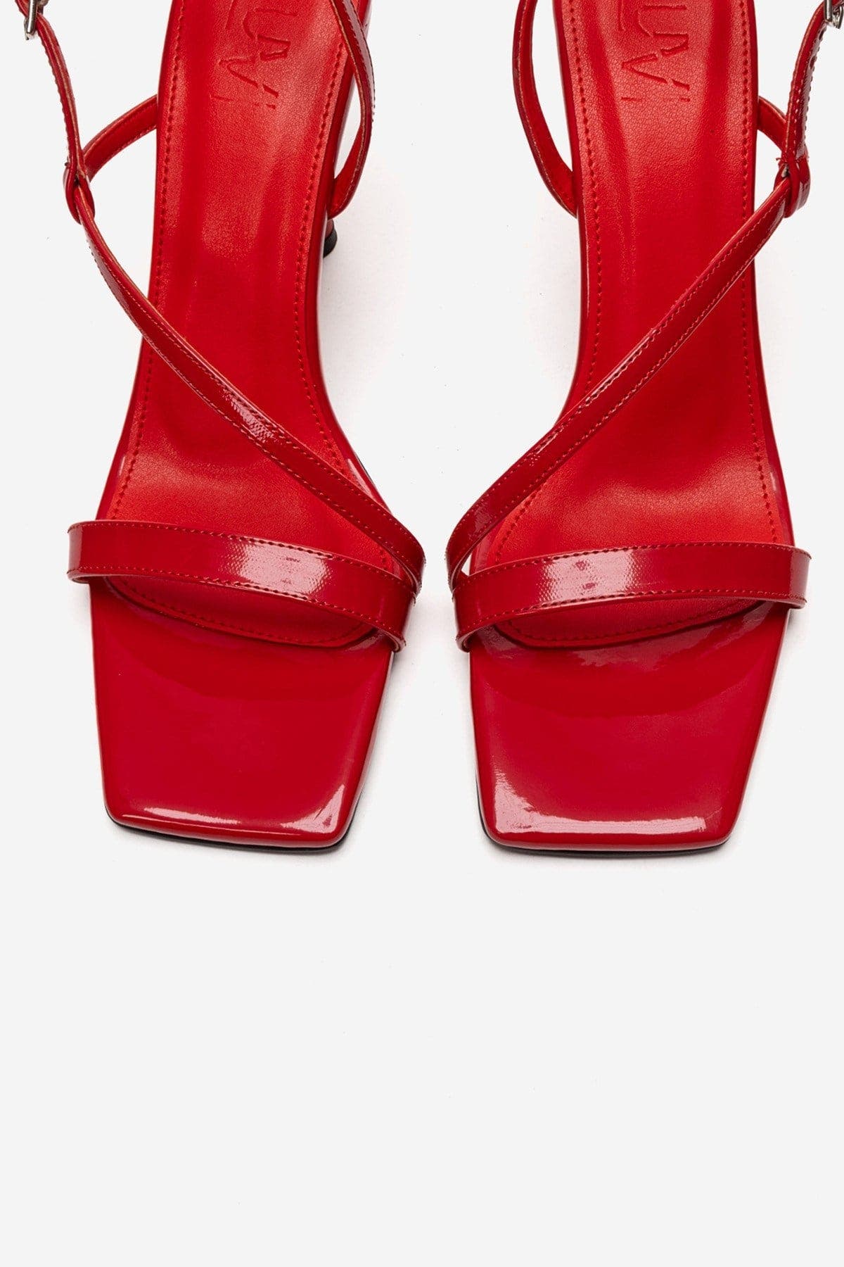Jolene Stiletto Sandal, Alternate, color, Red Patent
