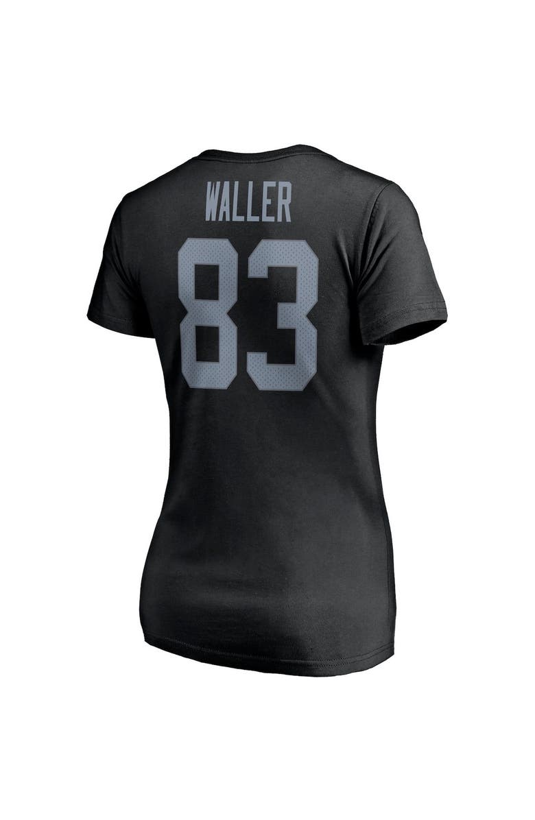 FANATICS Women's Fanatics Branded Darren Waller Black Las Vegas Raiders Player Icon Name & Number V-Neck T-Shirt, Alternate, color, Black