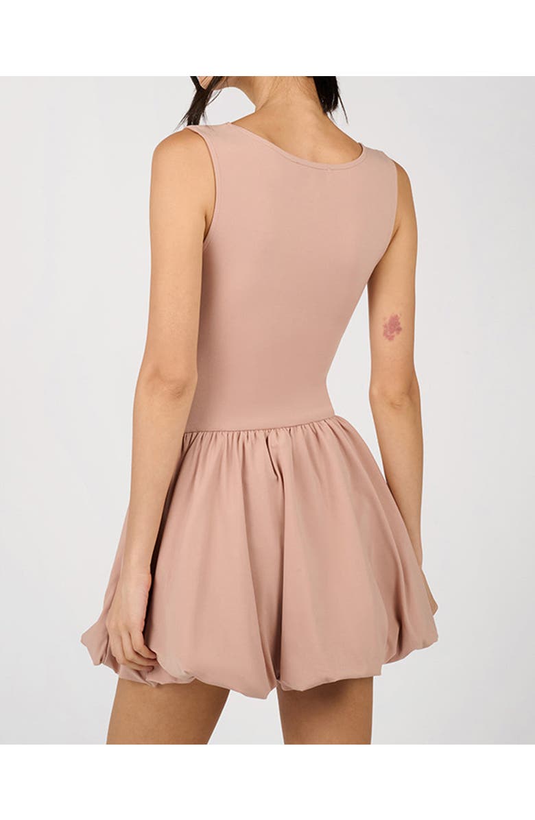 WeWoreWhat Deep V Waist Bubble Dress, Alternate, color, Rose Dust