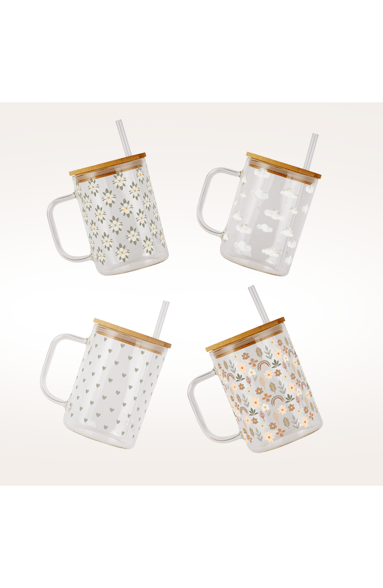 Sip Sip Hooray Soft Neutrals Glass Mug Set, Main, color, Soft Neutrals