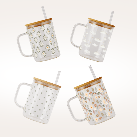 Soft Neutrals Glass Mug Set