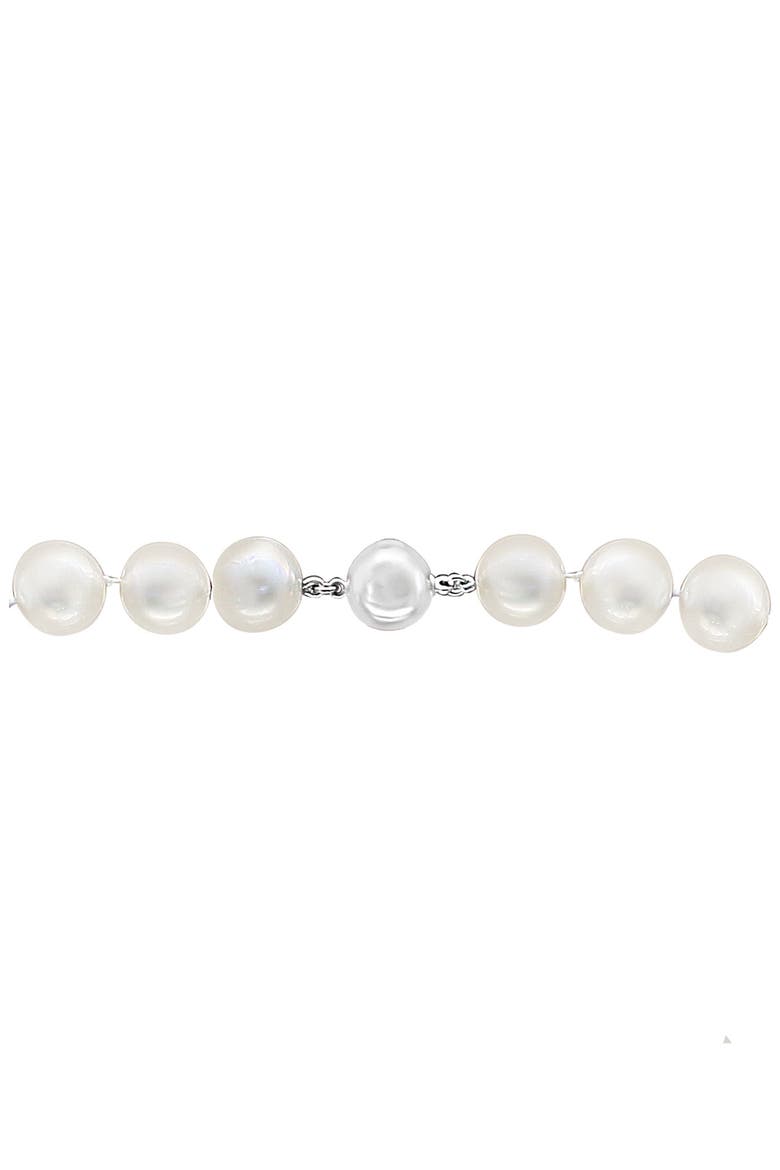 Sterling Silver 12-13mm Freshwater Pearl Necklace, Alternate, color, WHITE