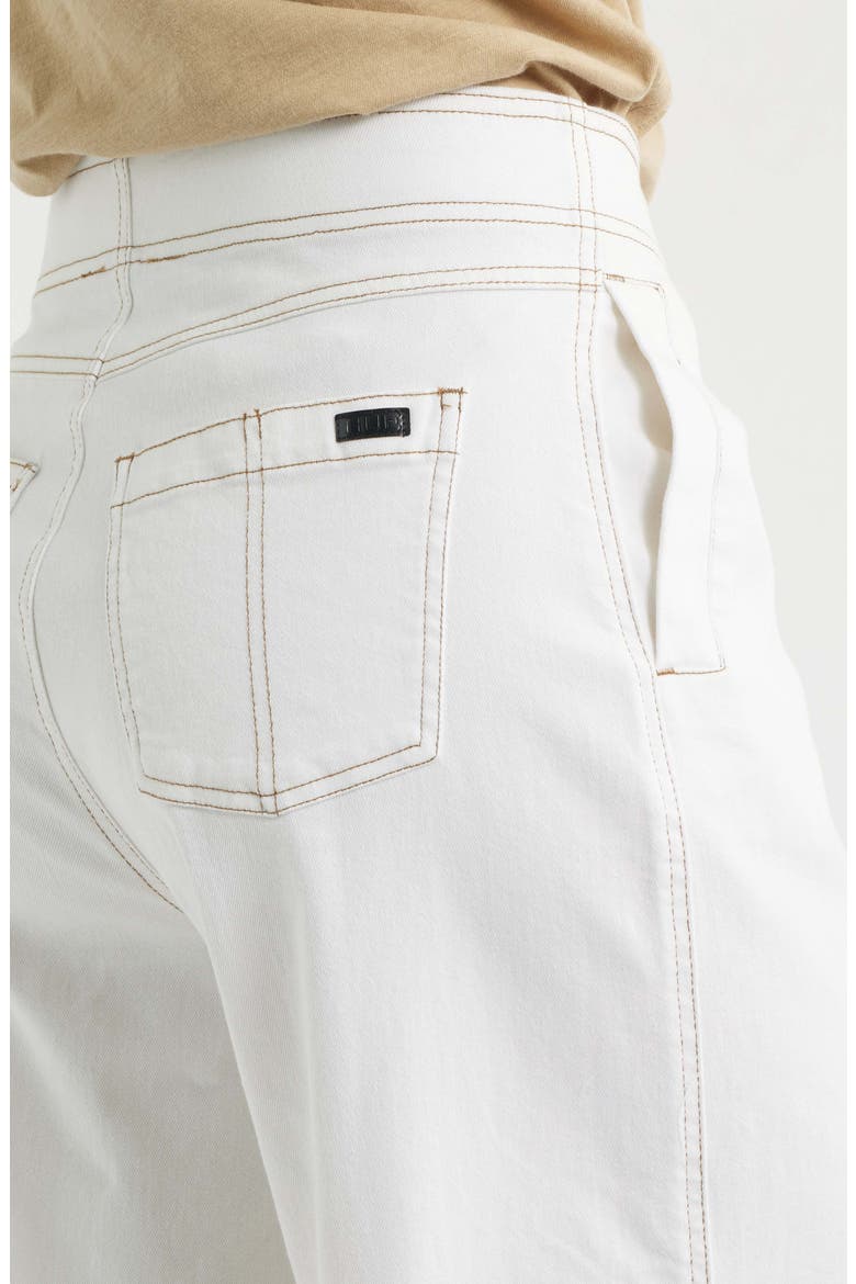 Fine Lines Crop Wide Leg Pull-On Pants, Alternate, color, WHITE