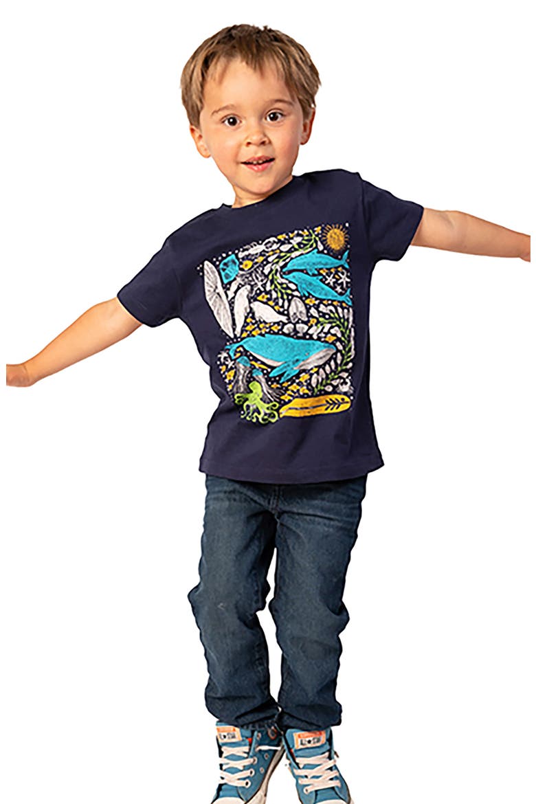 Organic Cotton Boys Short Sleeve Graphic T-Shirt 2-pack, Alternate, color, Under The Sea