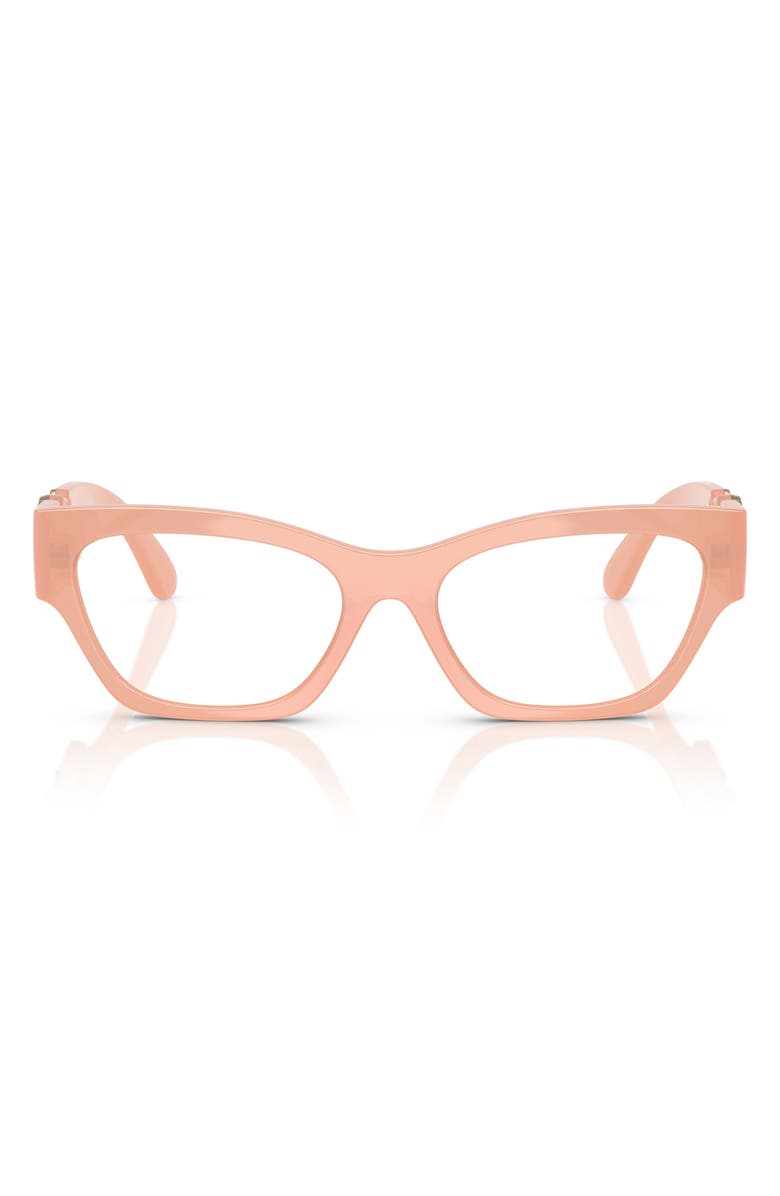 Versace 52mm Cat Eye Optical Glasses, Main, color, Opal Pink