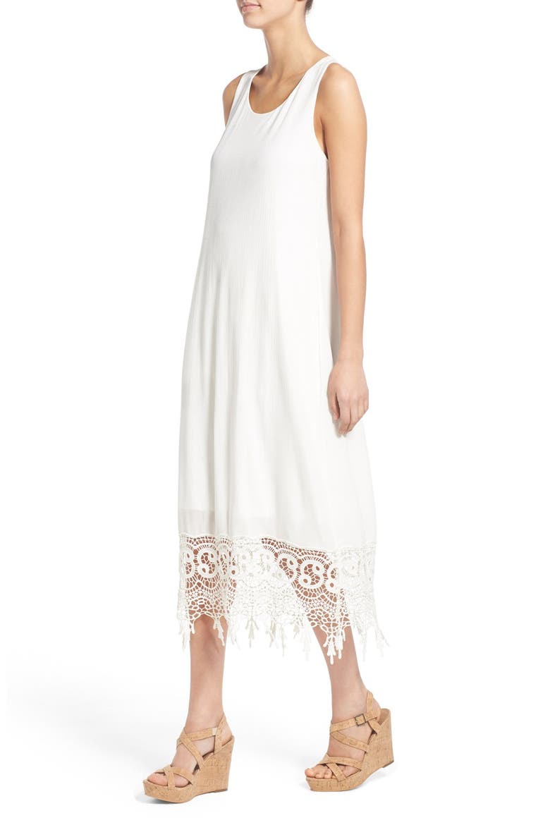 Crochet Maxi Dress, Alternate, color, WHITE