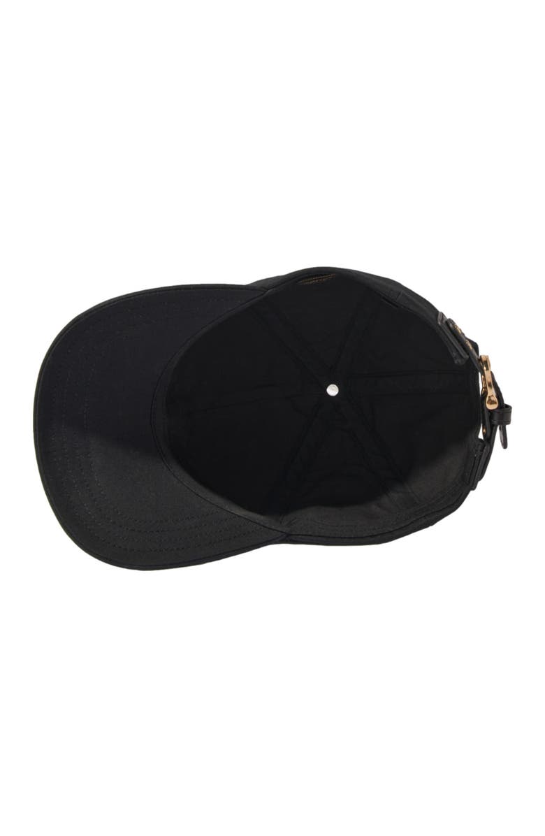 maje Cotton cap with gold-tone buckle, Alternate, color, Black