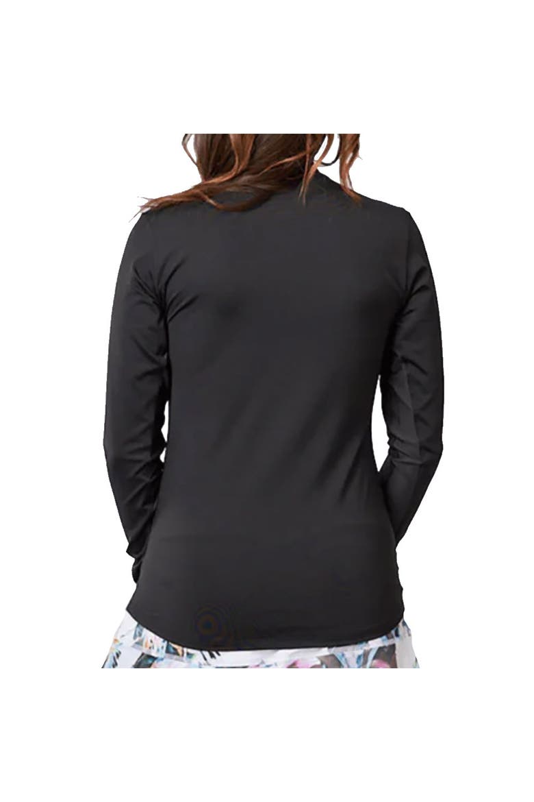 UV Colors Staples Womens Long Sleeve Tennis Shirt, Alternate, color, Black