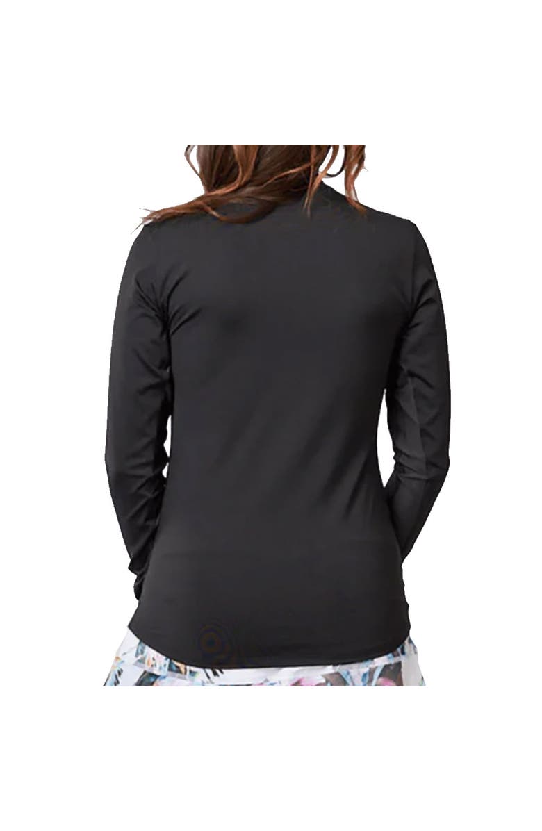 Sofibella UV Colors Staples Womens Long Sleeve Tennis Shirt, Alternate, color, Black