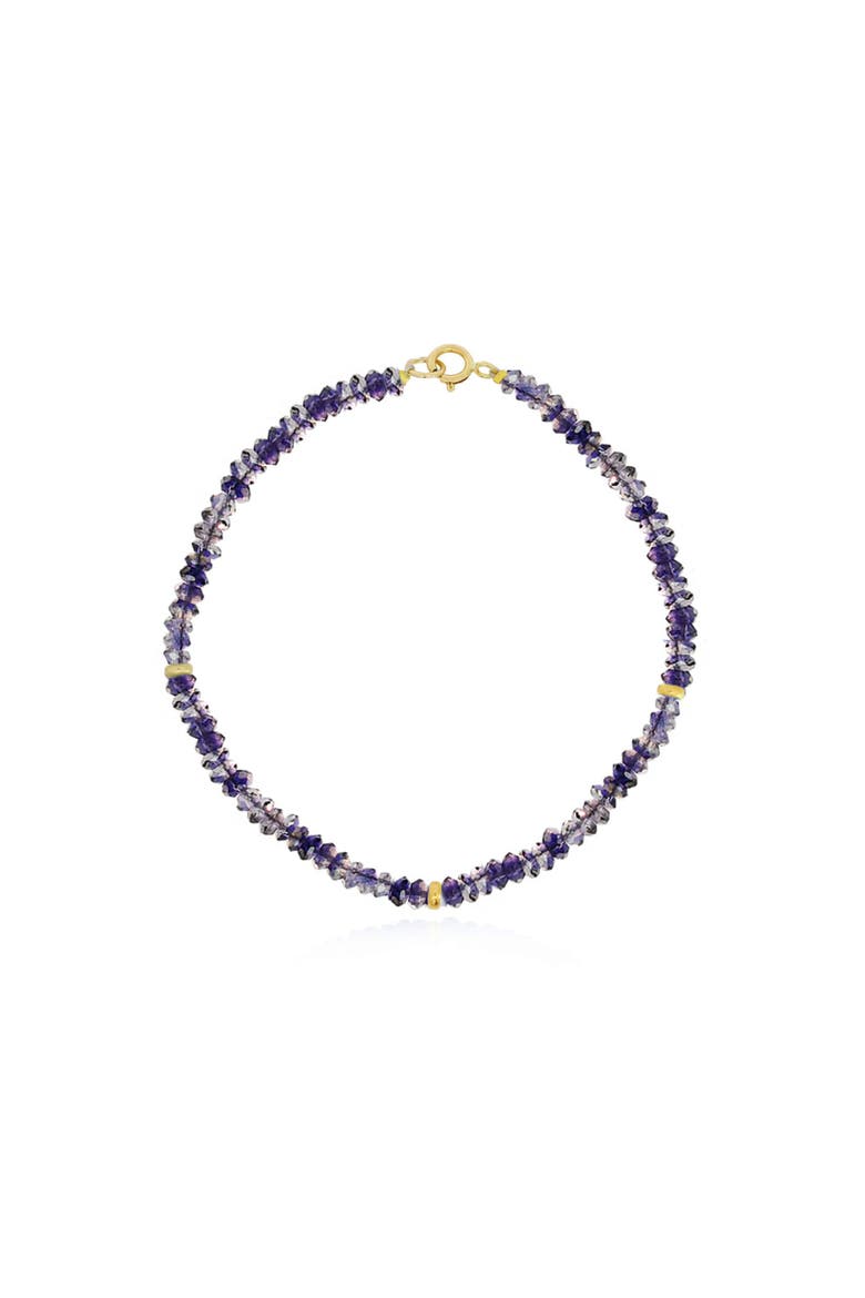 Iolite Bead Bracelet, Main, color, lolite