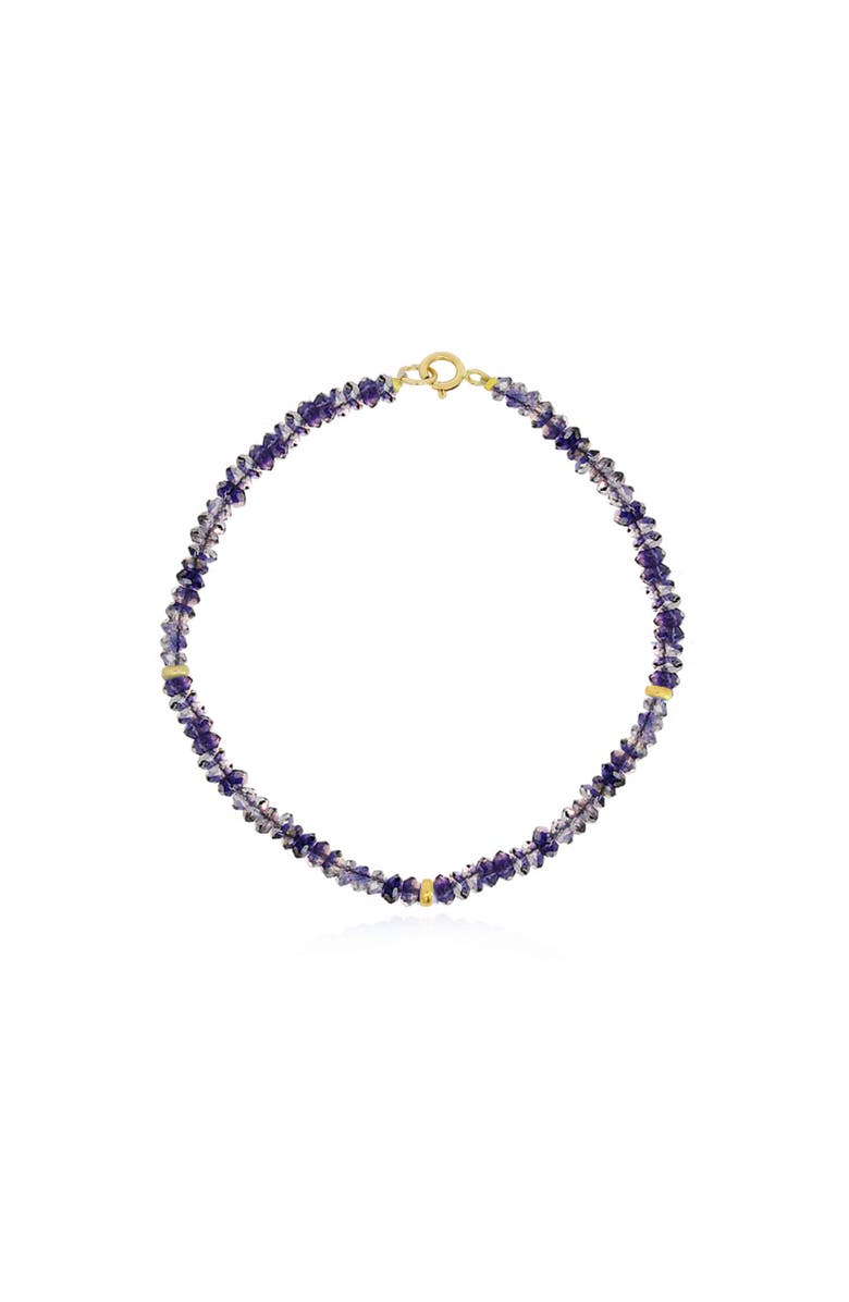 The Lovery Fine Jewelry Iolite Bead Bracelet, Main, color, Lolite
